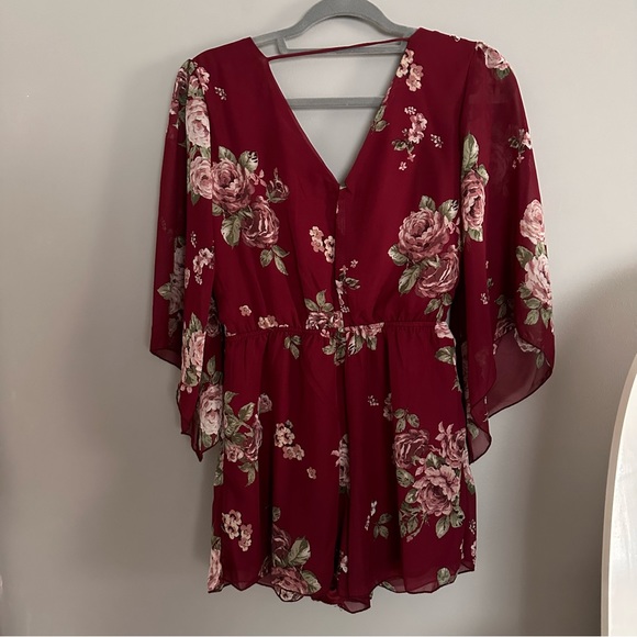 Maroon Floral Rue 21 Romper - Picture 5 of 7